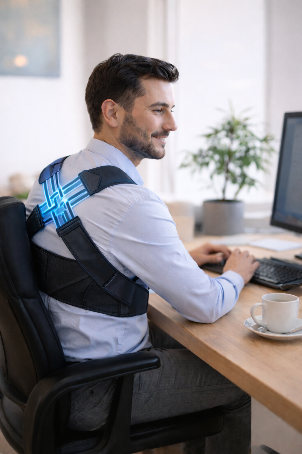 Align Posture Corrector & Back Brace - Adjustable Spine Support for Men & Women